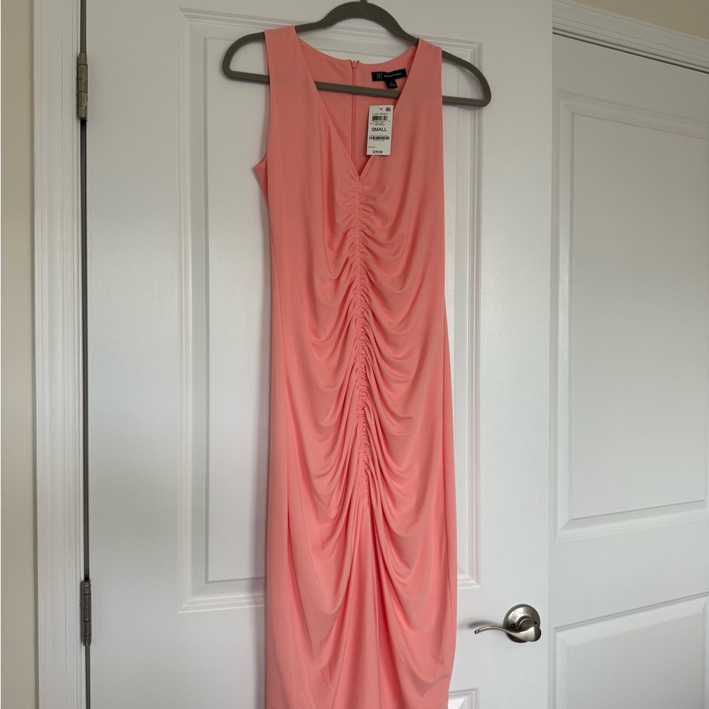Elegant Coral Sleeveless Dress